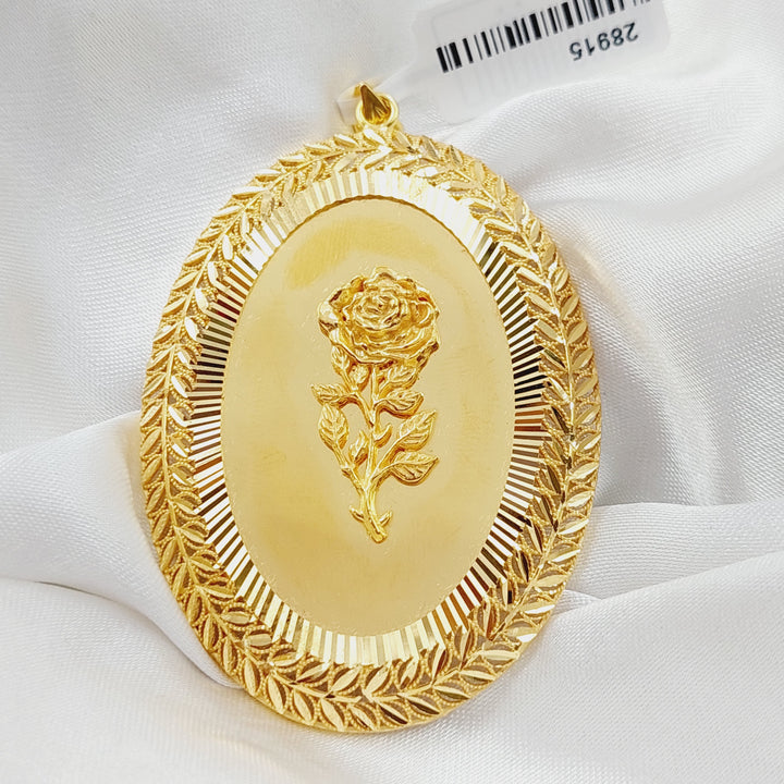 21K Gold Deluxe Ounce Pendant by Saeed Jewelry - Image 3