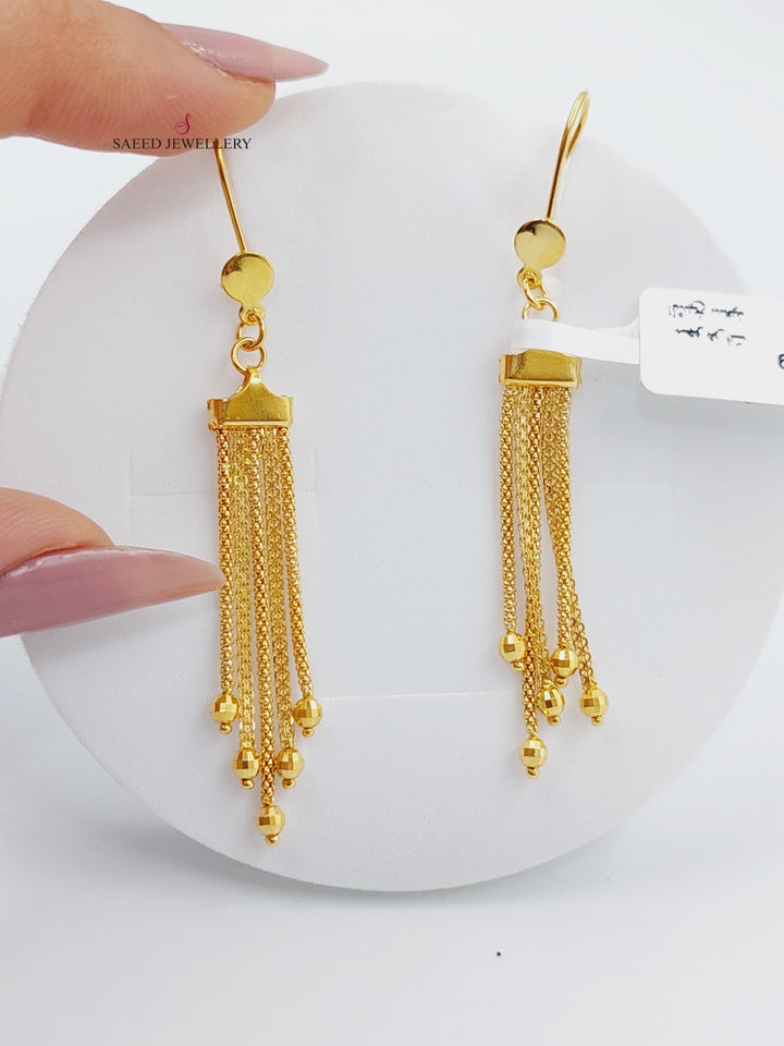 21K Gold Fancy Earrings by Saeed Jewelry - Image 1