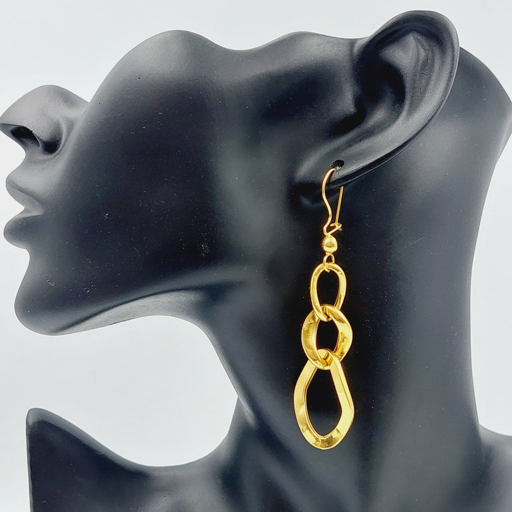 21K Gold Fancy Earrings by Saeed Jewelry - Image 2