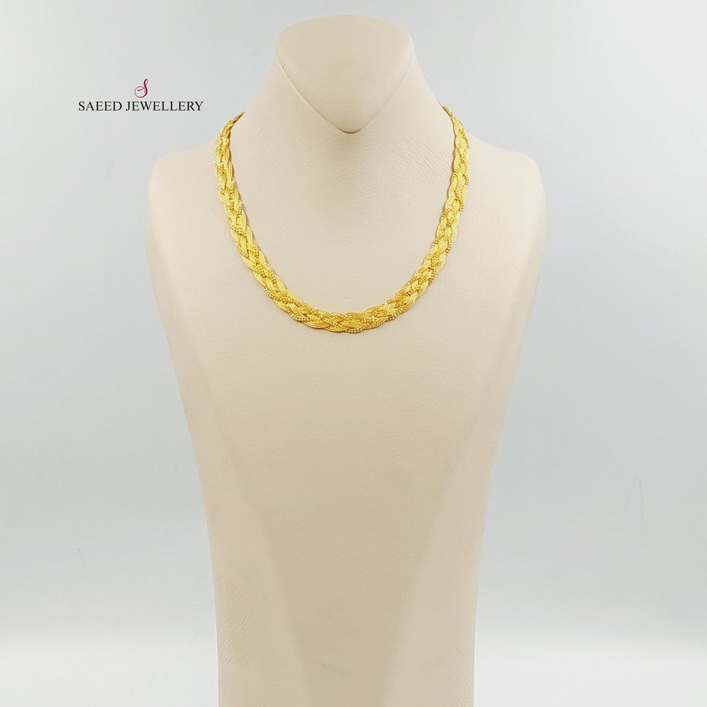 21K Gold Fancy Necklace by Saeed Jewelry - Image 2