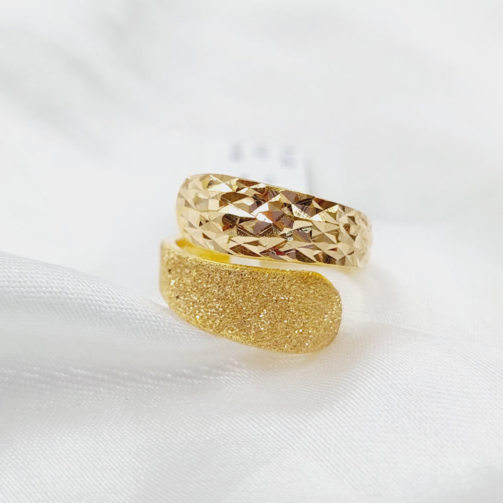 21K Gold Fancy Sugar Ring by Saeed Jewelry - Image 1