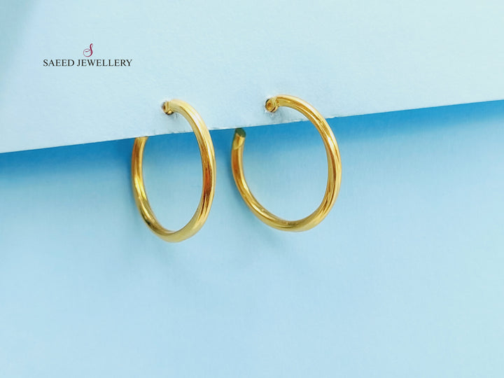 21K Gold Hoop Earrings by Saeed Jewelry - Image 1