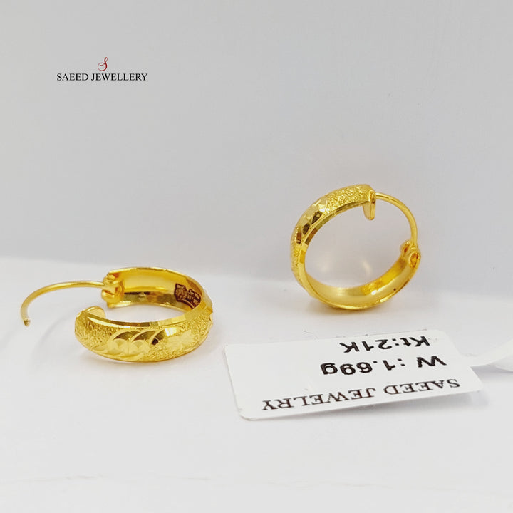 21K Gold Hoop Earrings by Saeed Jewelry - Image 1