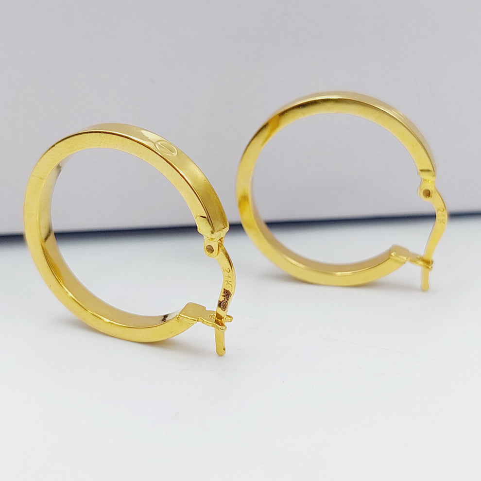 21K Gold Hoop Earrings by Saeed Jewelry - Image 12