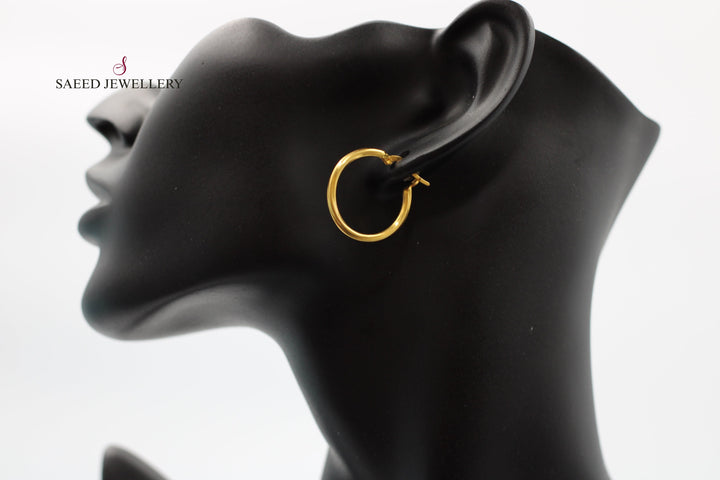 21K Gold Hoop Earrings by Saeed Jewelry - Image 3