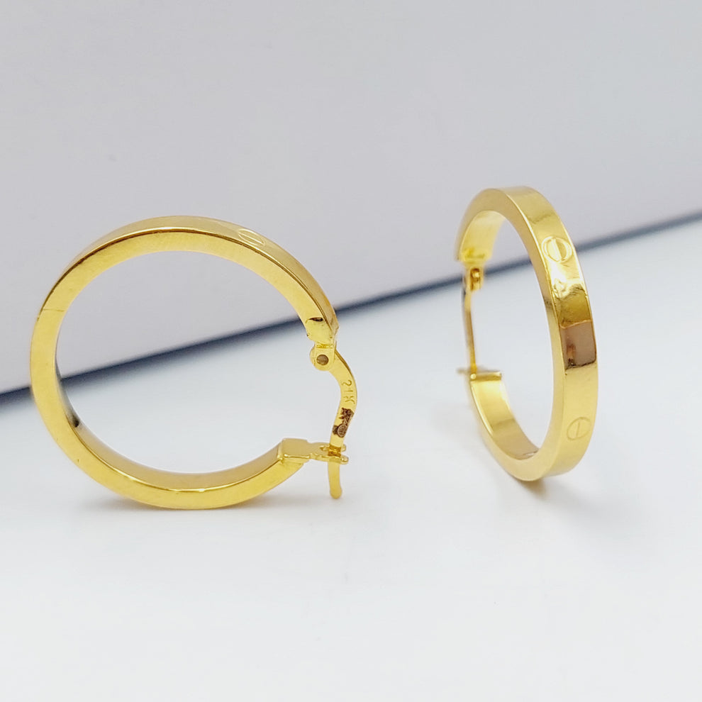 21K Gold Hoop Earrings by Saeed Jewelry - Image 5