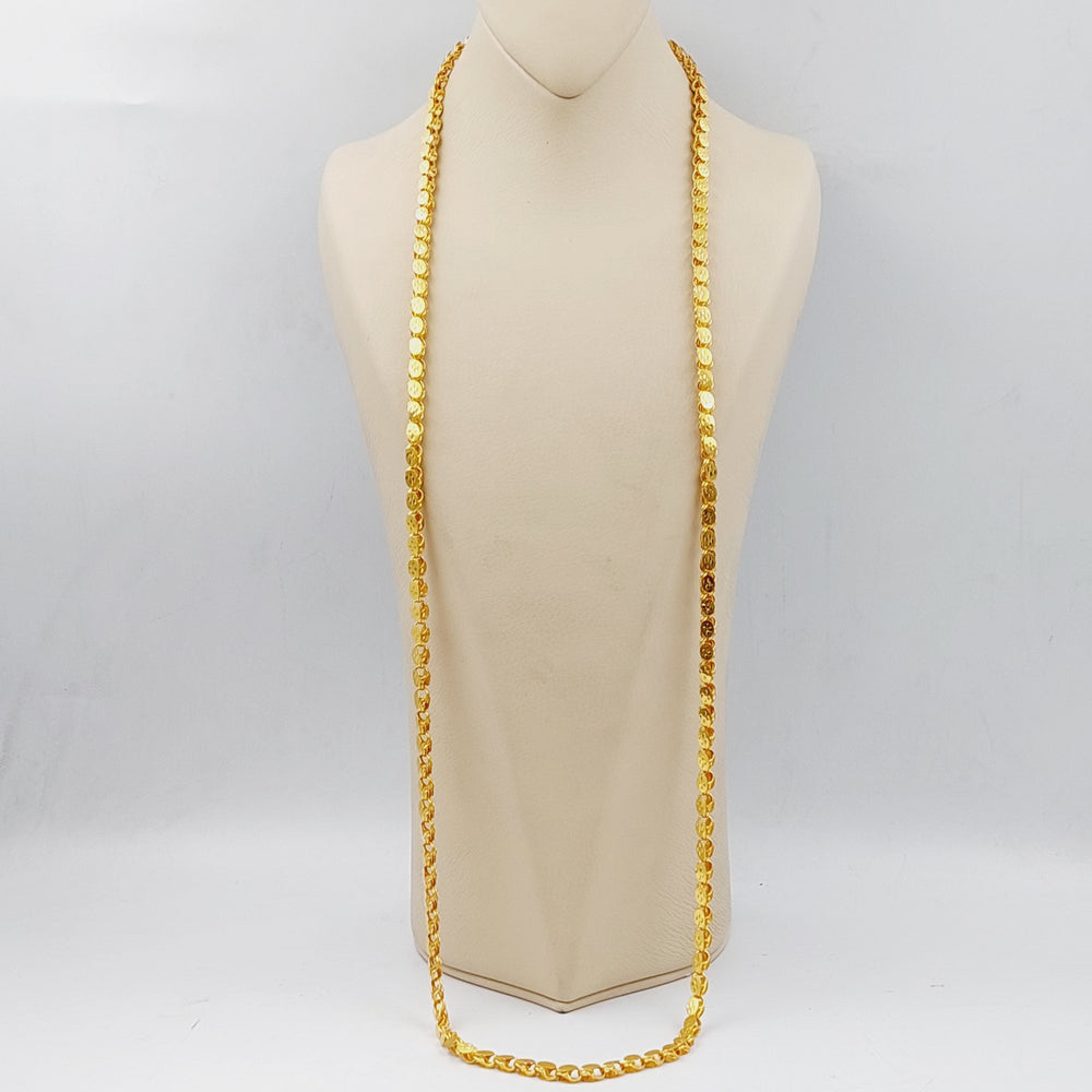 21K Gold Jarir One Meter Necklace by Saeed Jewelry - Image 2