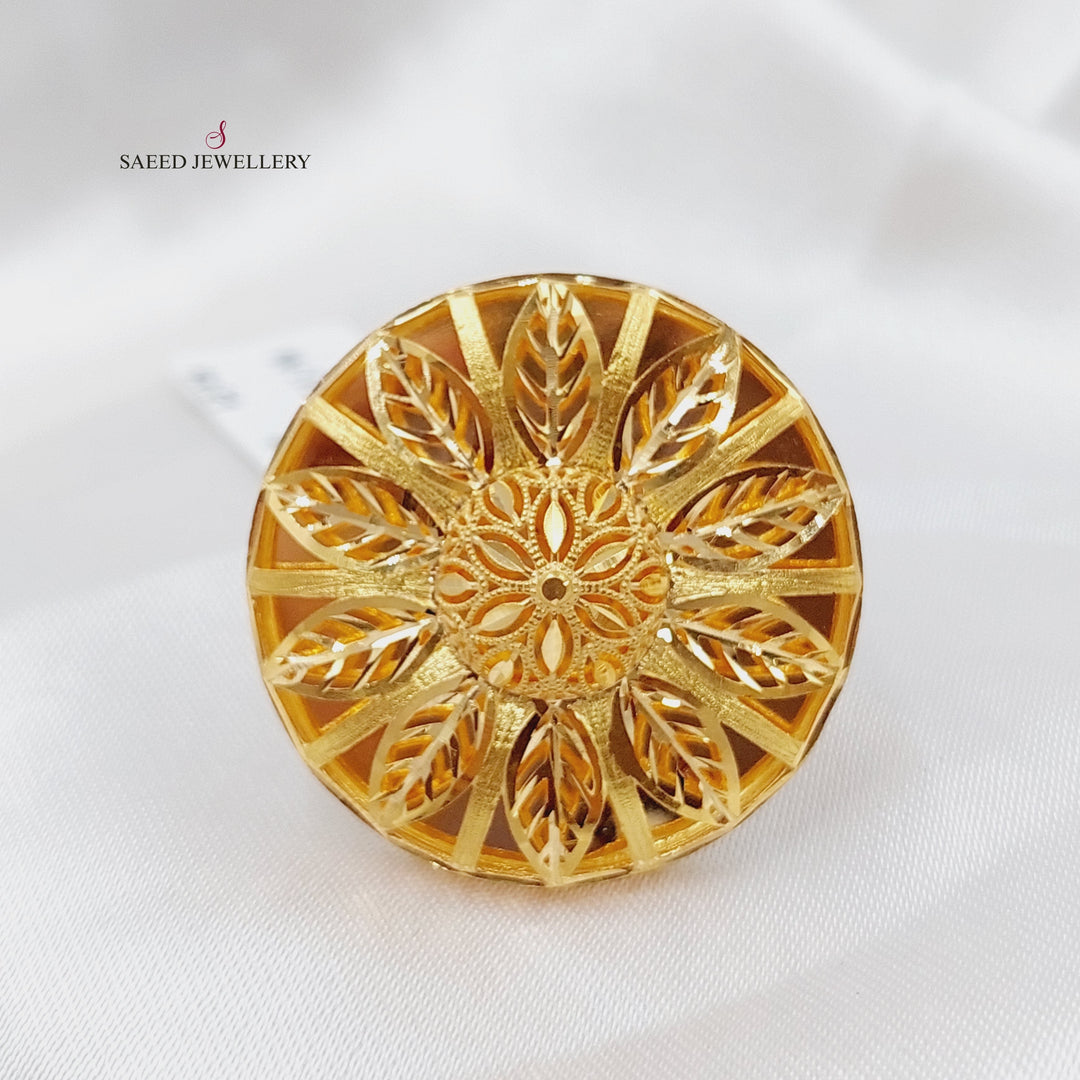 21K Gold Kuwaiti Ring by Saeed Jewelry - Image 5