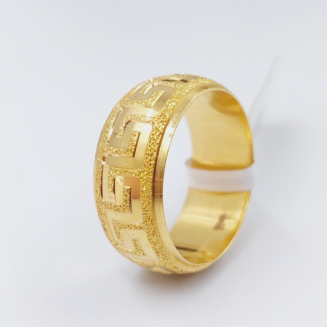 21K Gold Laser Wedding Ring by Saeed Jewelry - Image 1