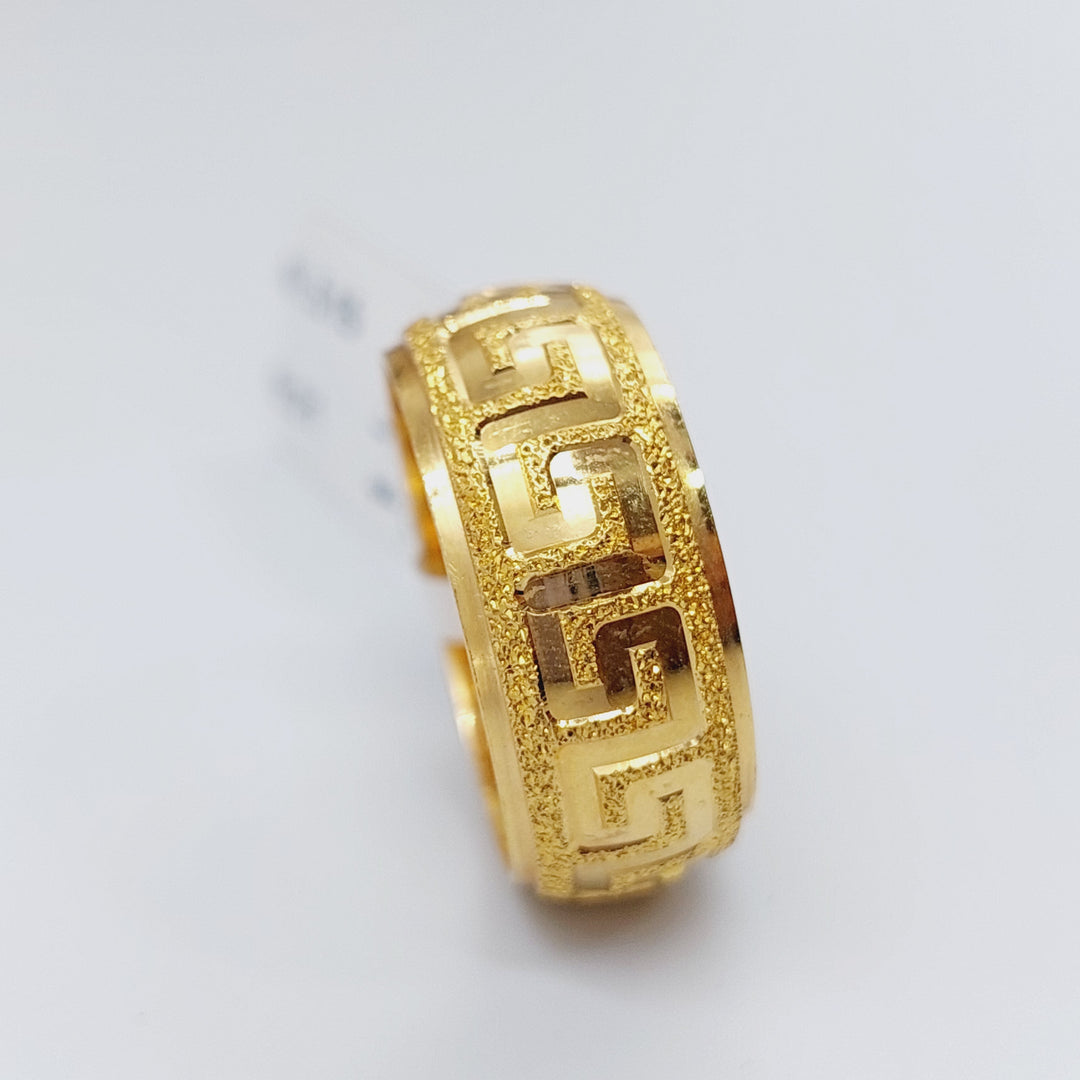 21K Gold Laser Wedding Ring by Saeed Jewelry - Image 3