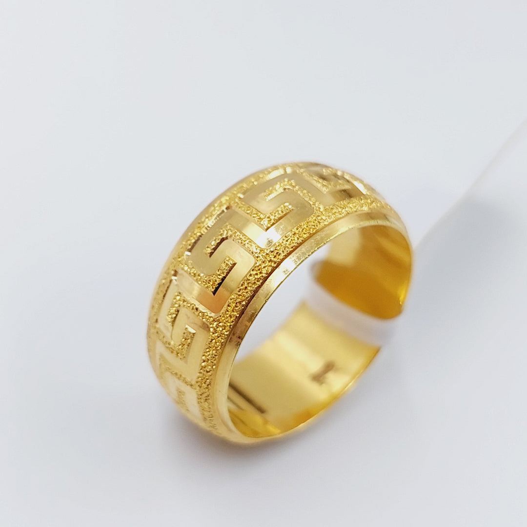 21K Gold Laser Wedding Ring by Saeed Jewelry - Image 5