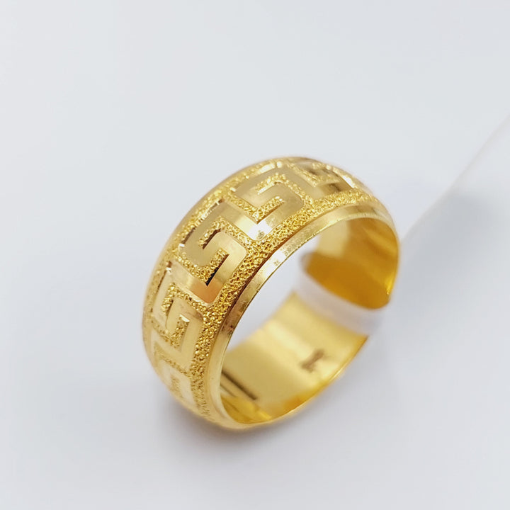 21K Gold Laser Wedding Ring by Saeed Jewelry - Image 5