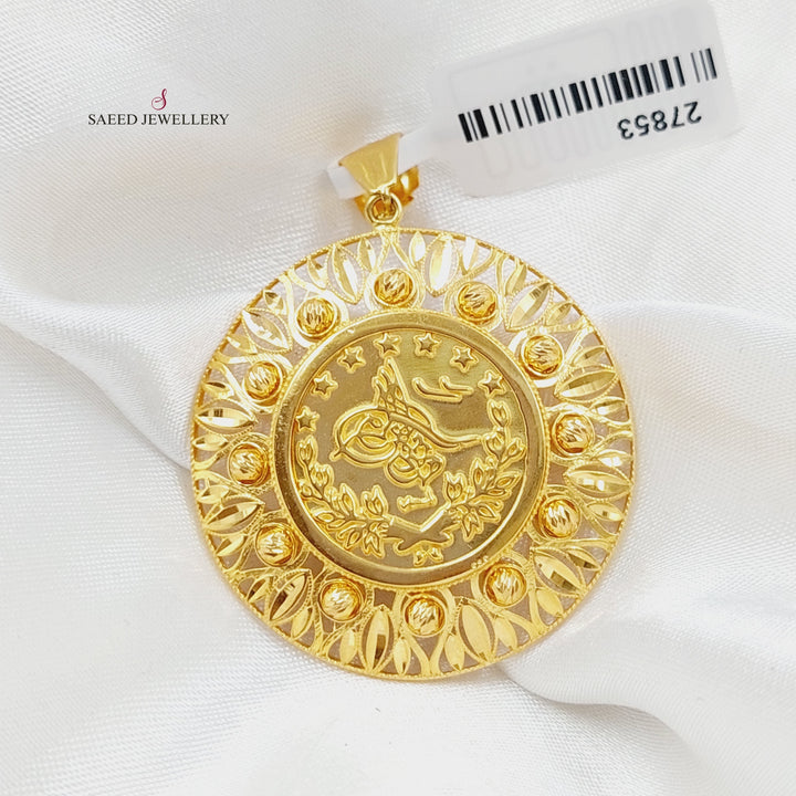 21K Gold Luxury Rashadi Pendant by Saeed Jewelry - Image 4