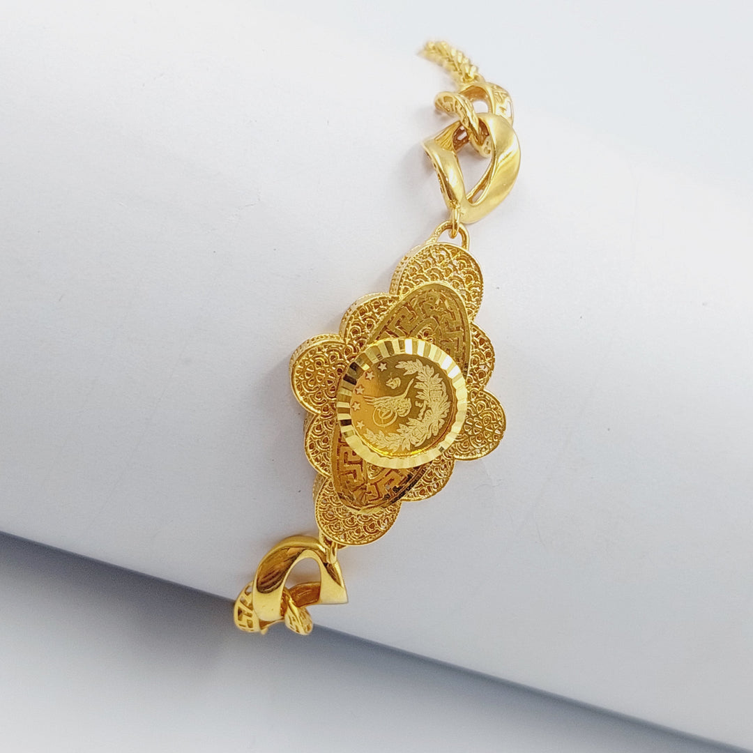 21K Gold Rashadi Bracelet by Saeed Jewelry - Image 4