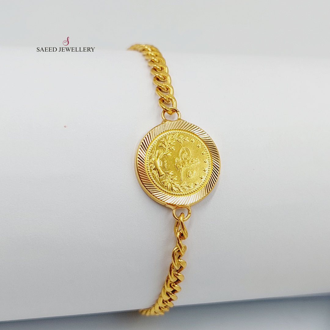 21K Gold Rashadi Bracelet by Saeed Jewelry - Image 3