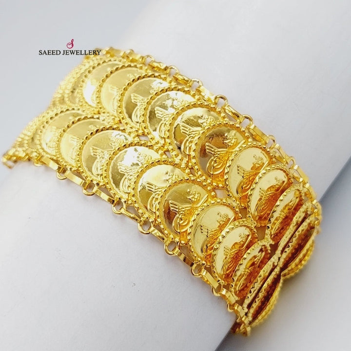 21K Gold Rashadi Bracelets by Saeed Jewelry - Image 1