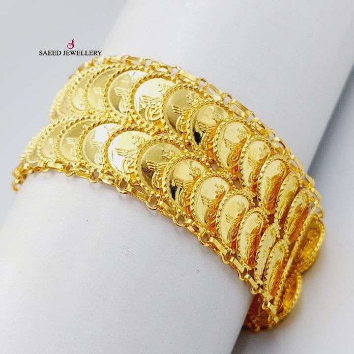 21K Gold Rashadi Bracelets by Saeed Jewelry - Image 3