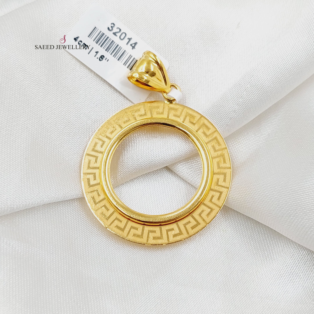 21K Gold Rashadi Frame Pendant by Saeed Jewelry - Image 3