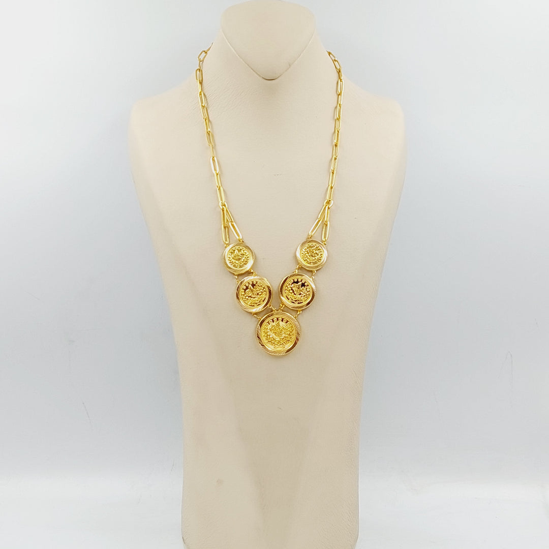 21K Gold Rashadi Paperclip Necklace by Saeed Jewelry - Image 1