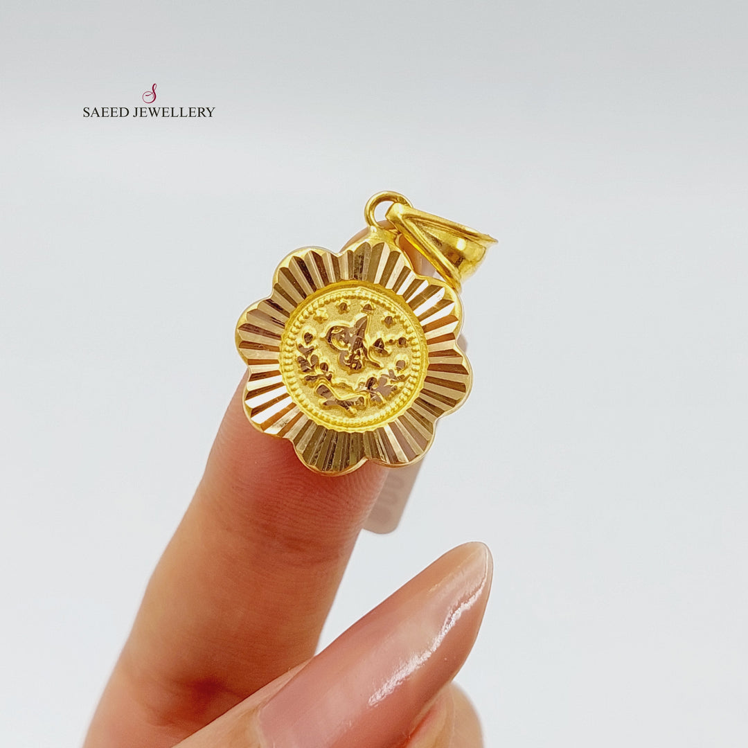 21K Gold Rashadi Pendant by Saeed Jewelry - Image 2