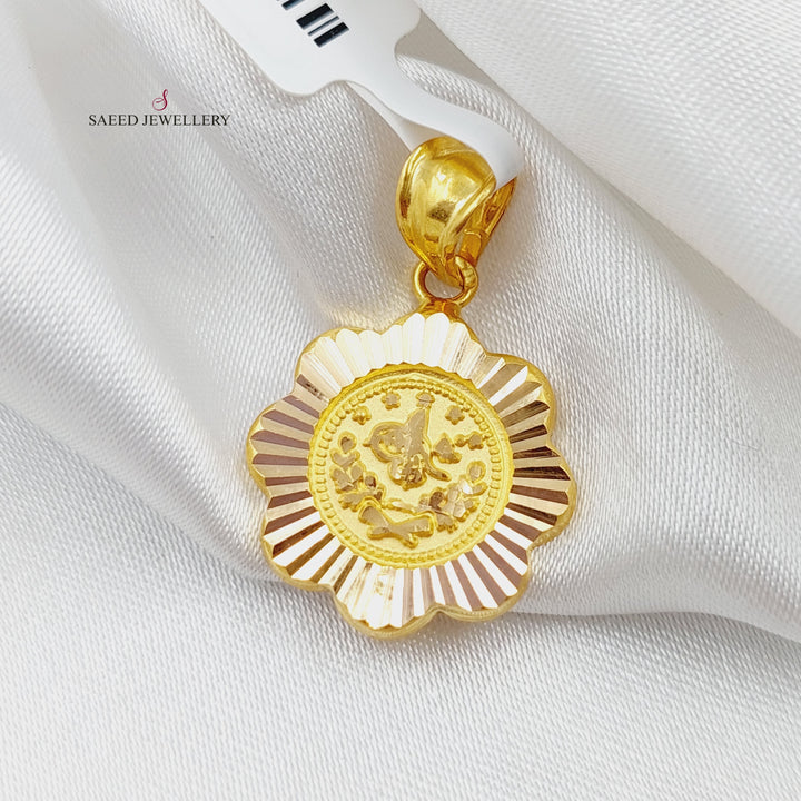 21K Gold Rashadi Pendant by Saeed Jewelry - Image 3