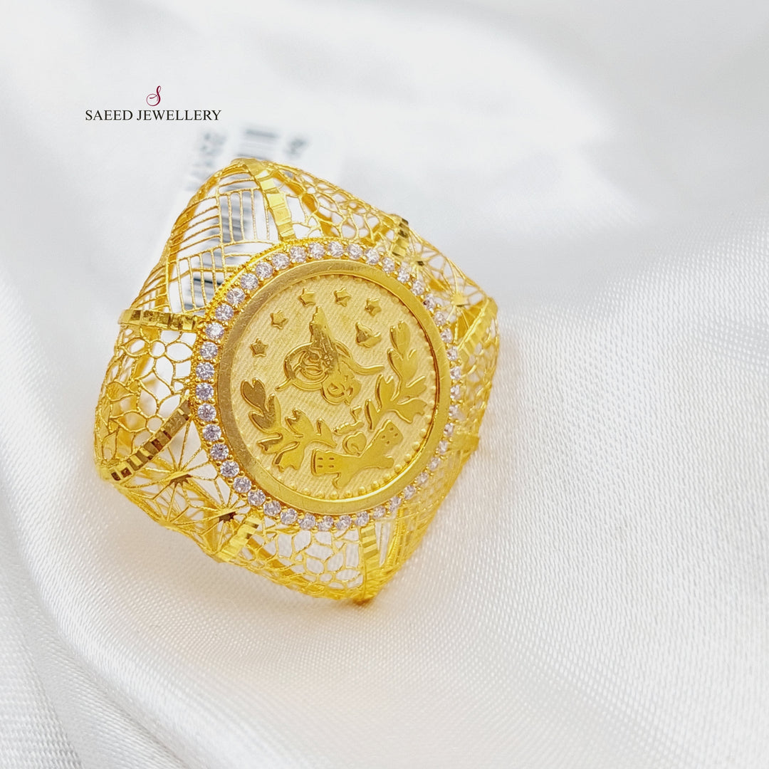 21K Gold Rashadi Ring by Saeed Jewelry - Image 3