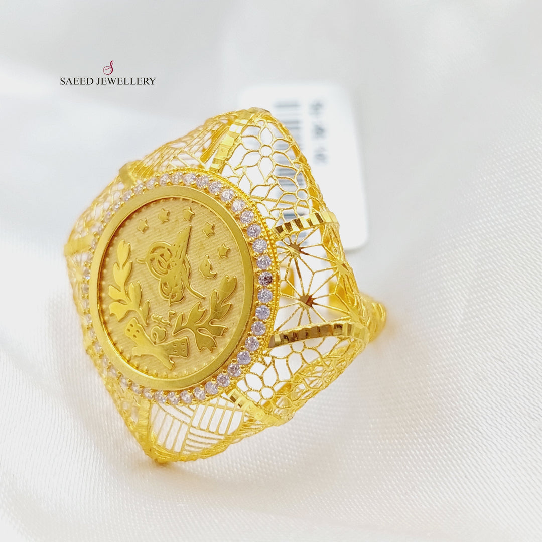 21K Gold Rashadi Ring by Saeed Jewelry - Image 4