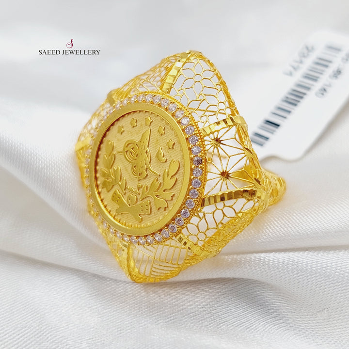 21K Gold Rashadi Ring by Saeed Jewelry - Image 5