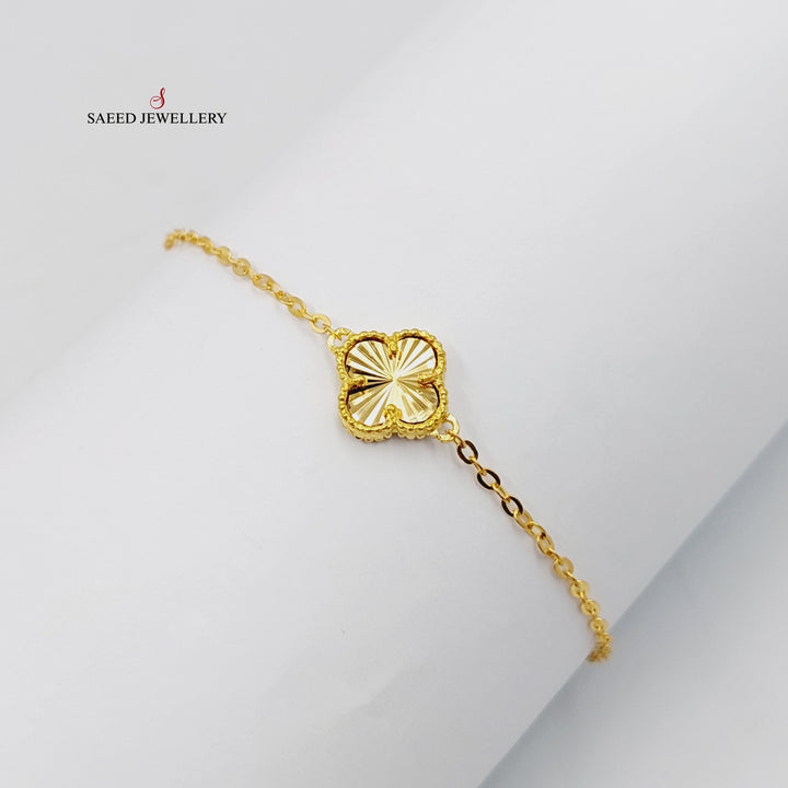 21K Gold Rose Bracelet by Saeed Jewelry - Image 4