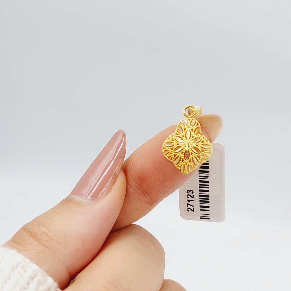 21K Gold Small Pendant by Saeed Jewelry - Image 2