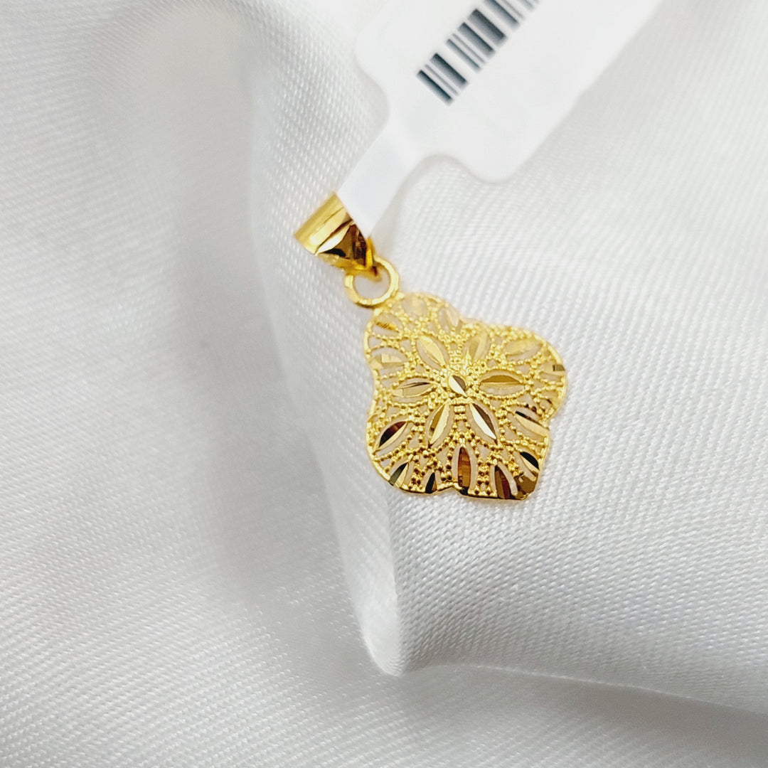 21K Gold Small Pendant by Saeed Jewelry - Image 3