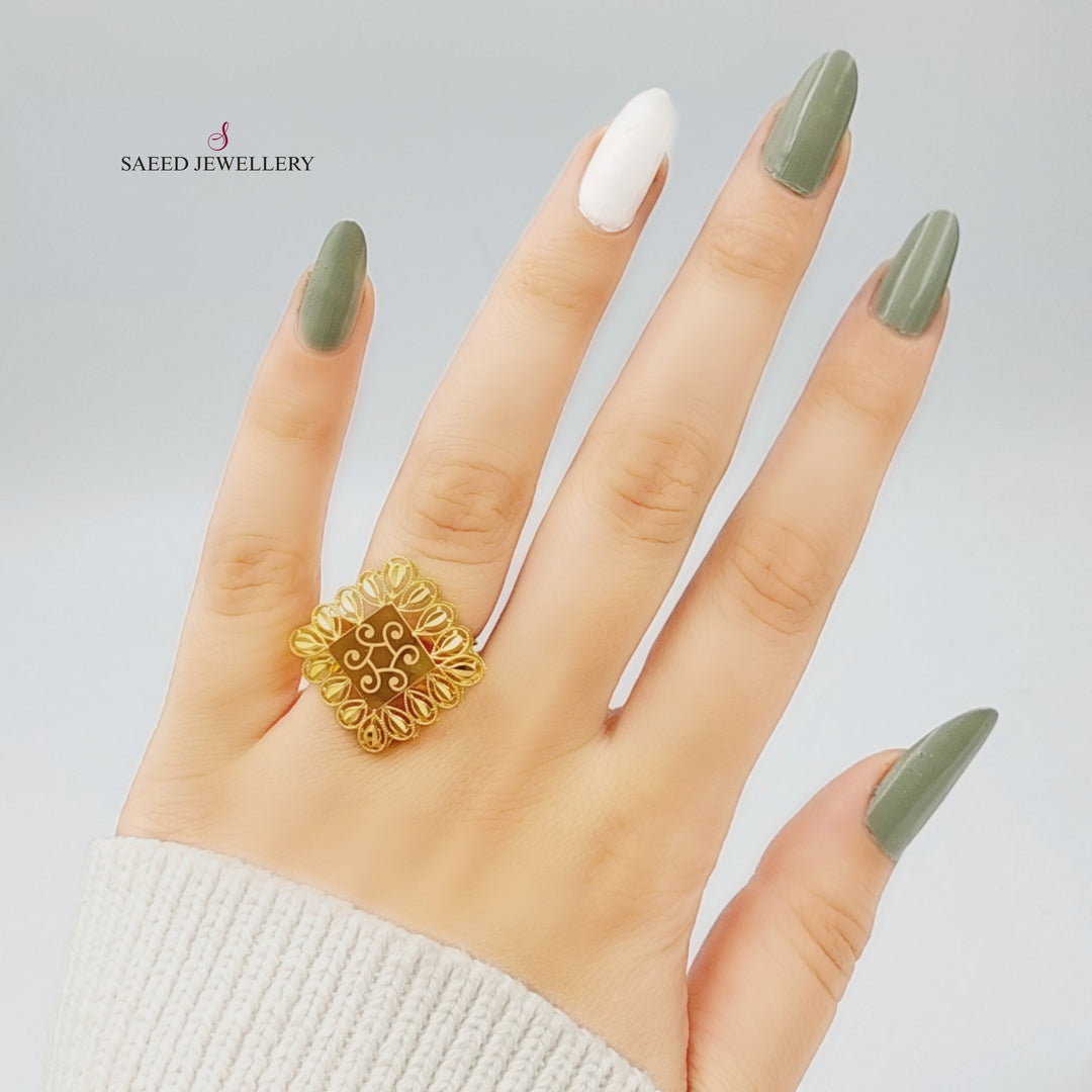 21K Gold Spike Ring by Saeed Jewelry - Image 2