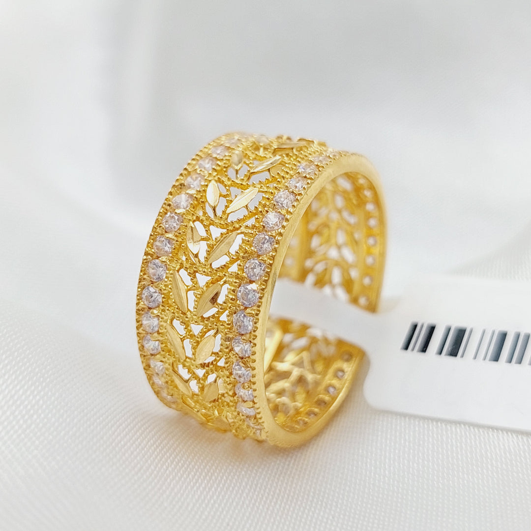 21K Gold Spike Wedding Ring by Saeed Jewelry - Image 1