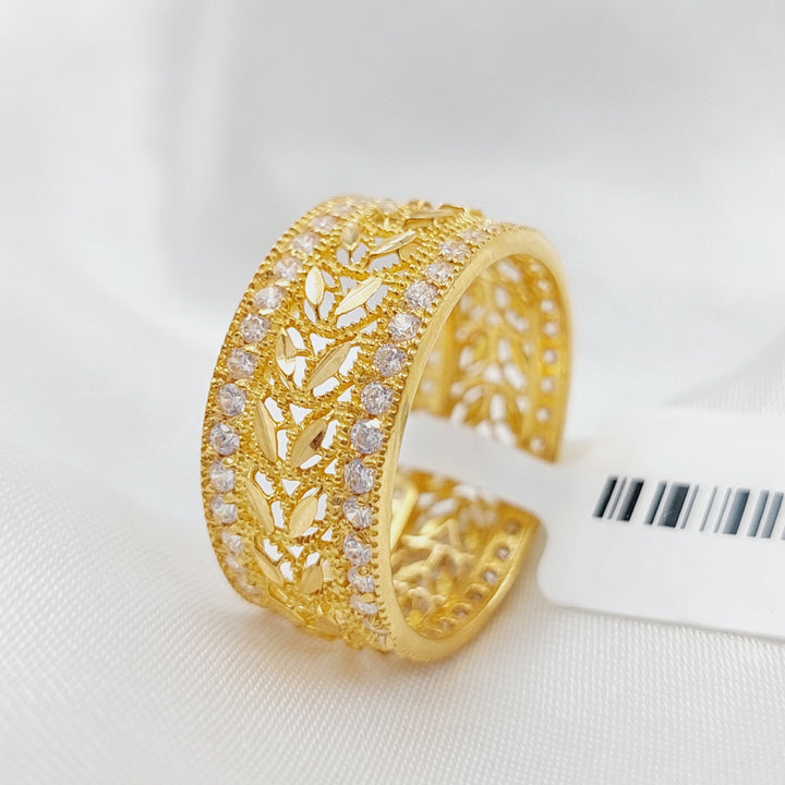 21K Gold Spike Wedding Ring by Saeed Jewelry - Image 1