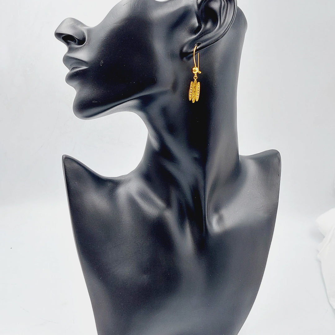 21K Gold Sun Earrings by Saeed Jewelry - Image 3