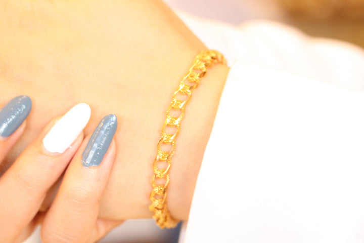 21K Gold Taft Bracelet by Saeed Jewelry - Image 2