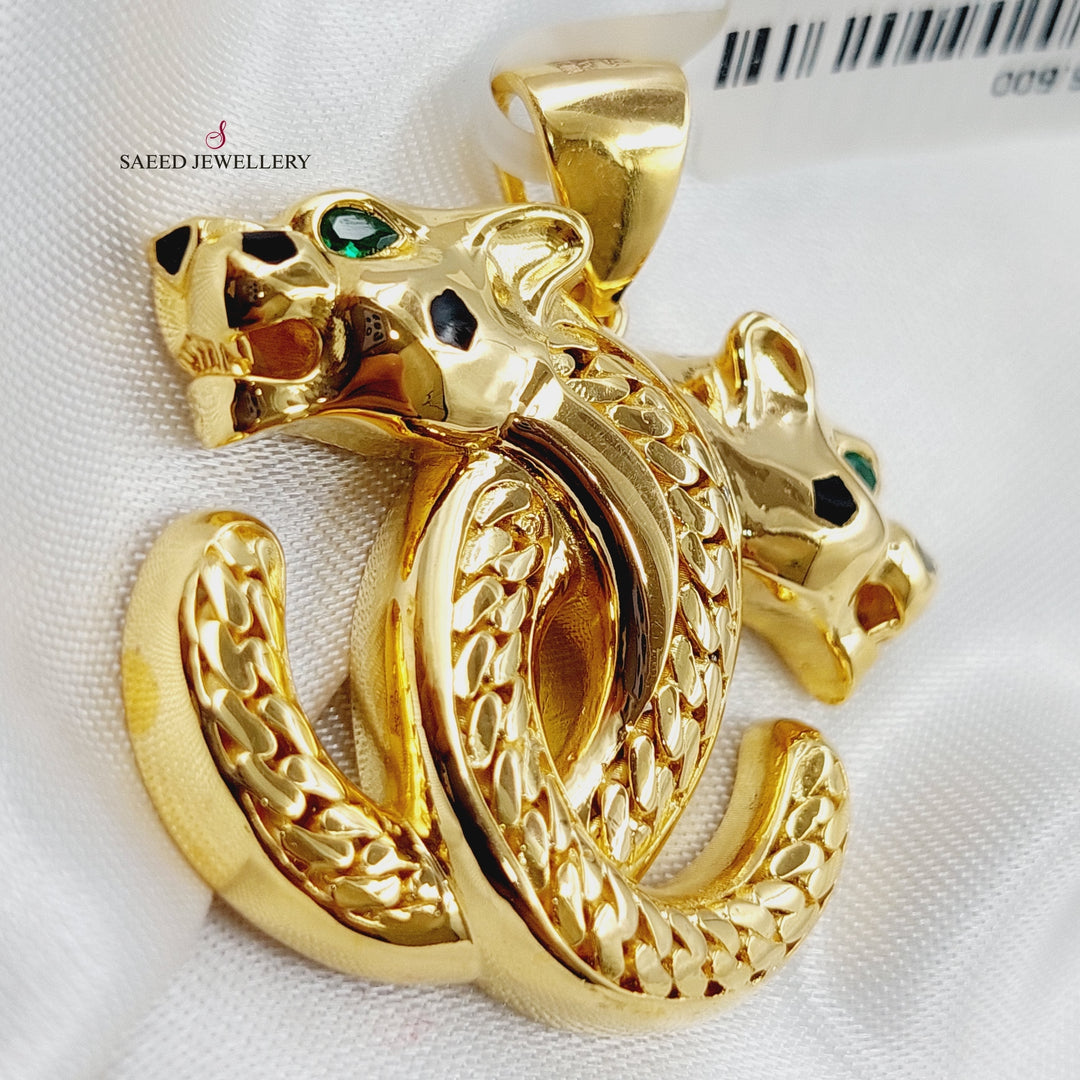 21K Gold Tiger Pendant by Saeed Jewelry - Image 3