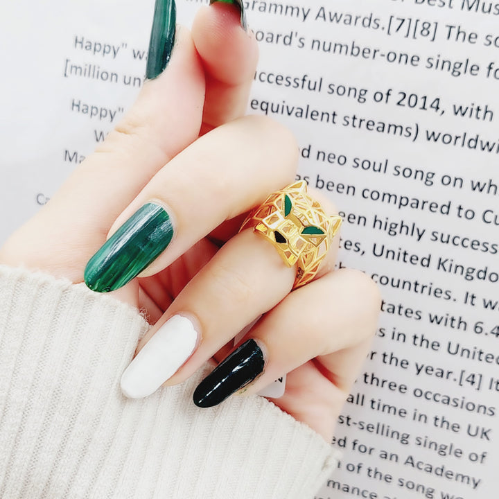 21K Gold Tiger Ring by Saeed Jewelry - Image 3