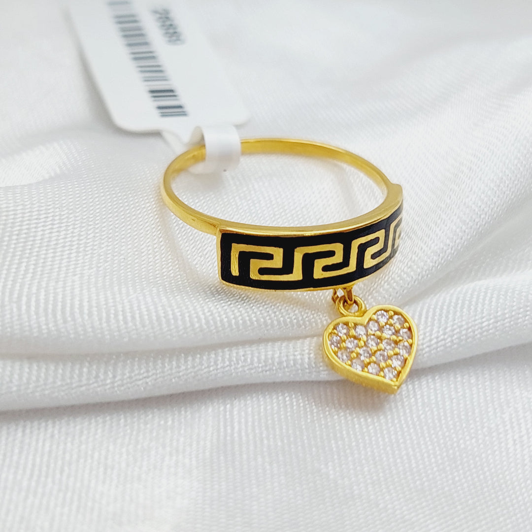 21K Gold Virna Heart Ring by Saeed Jewelry - Image 3