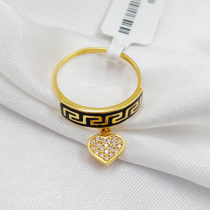 21K Gold Virna Heart Ring by Saeed Jewelry - Image 5