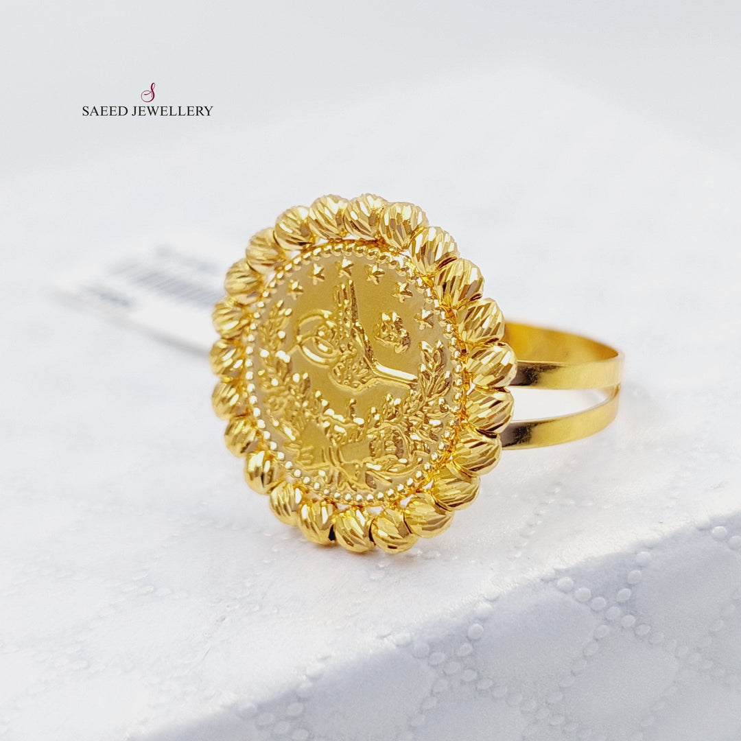 21K Gold Half Rashadi Ring by Saeed Jewelry - Image 3