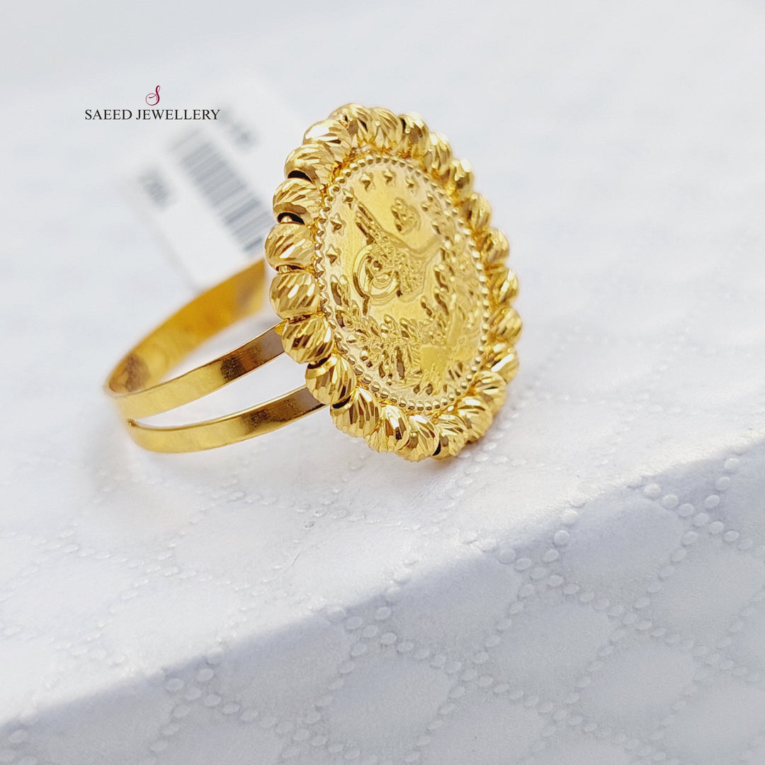 21K Gold Half Rashadi Ring by Saeed Jewelry - Image 4