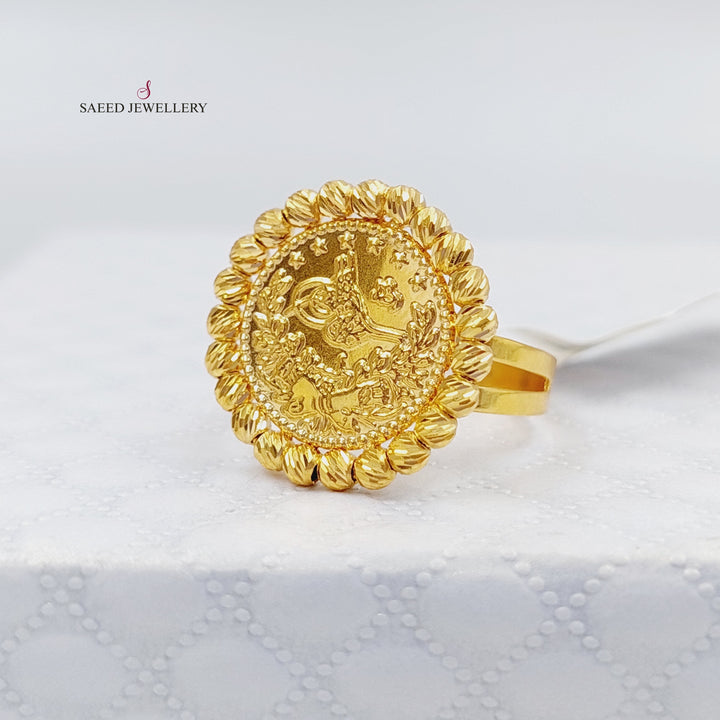 21K Gold Half Rashadi Ring by Saeed Jewelry - Image 5