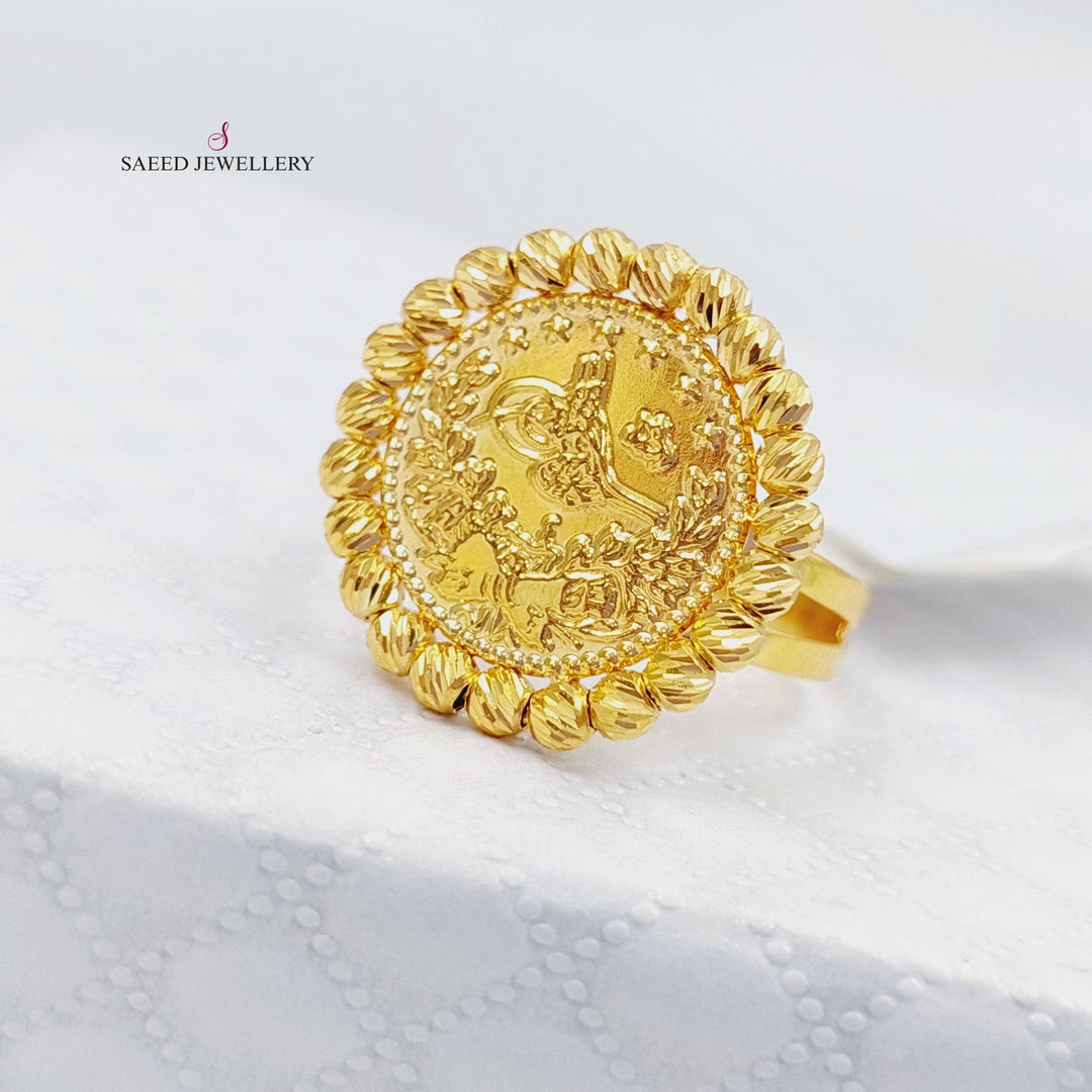 21K Gold Half Rashadi Ring by Saeed Jewelry - Image 1