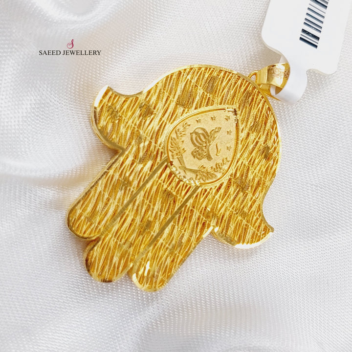 21K Gold Hand Pendant by Saeed Jewelry - Image 4