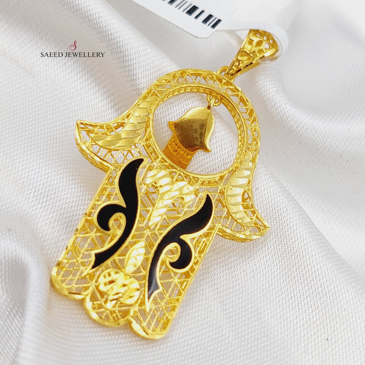 21K Gold Hand Pendant by Saeed Jewelry - Image 1