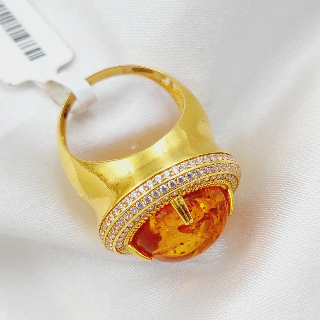 21K Gold Hazel Stone Ring by Saeed Jewelry - Image 5