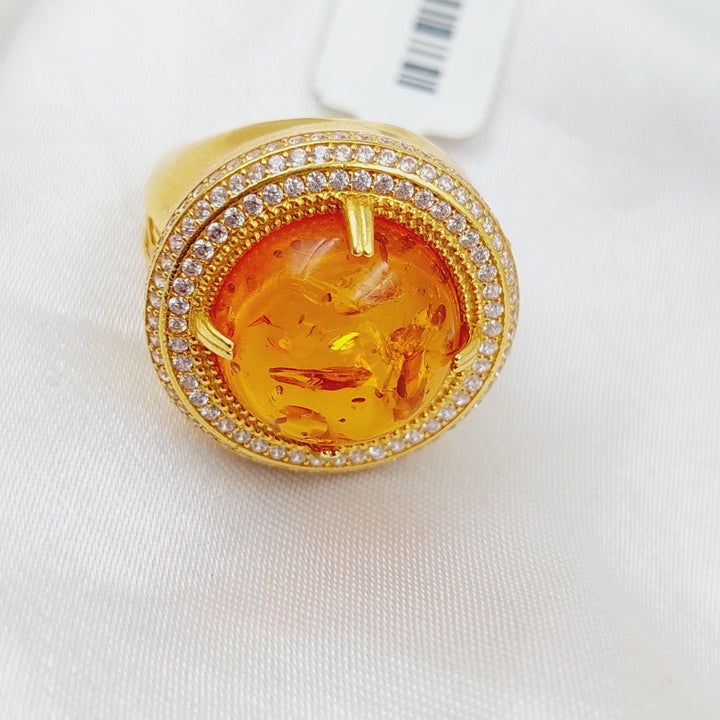 21K Gold Hazel Stone Ring by Saeed Jewelry - Image 8