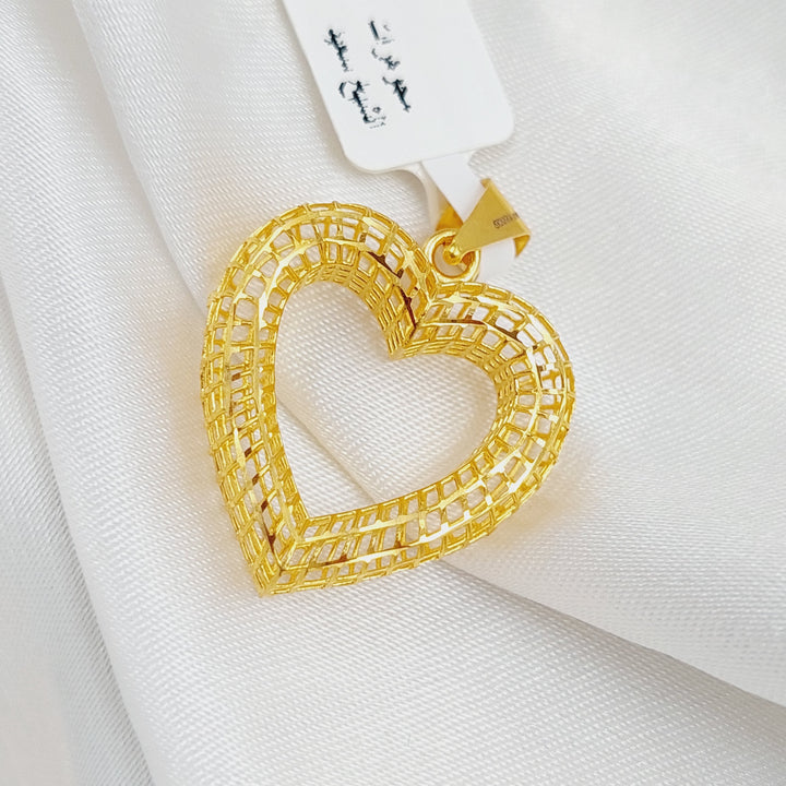 21K Gold Heart Pendant by Saeed Jewelry - Image 1