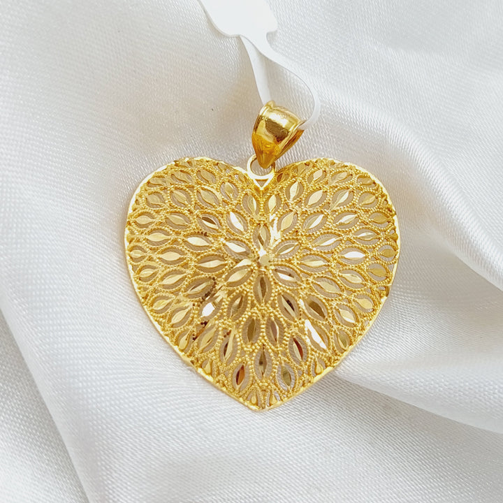 21K Gold Heart Pendant by Saeed Jewelry - Image 1